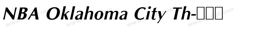 NBA Oklahoma City Th字体转换